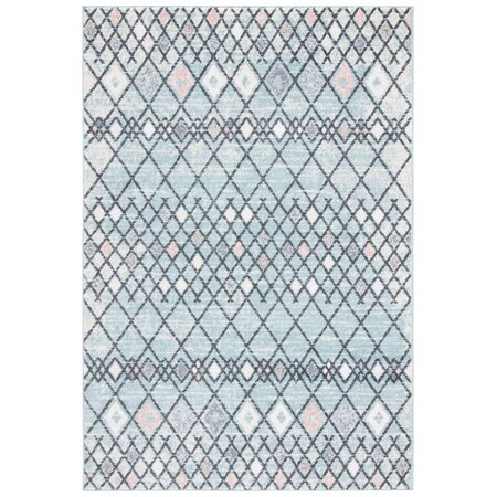 Safavieh 9 x 12 ft. Amsterdam Power Loomed Rectangle Area Rug Light Blue & Ivory AMS115L-9